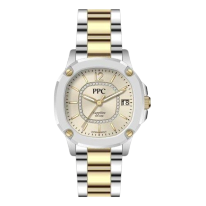 Paris Polo Club PPC-EF25-SG-CE Solid Steel Band Women Watch